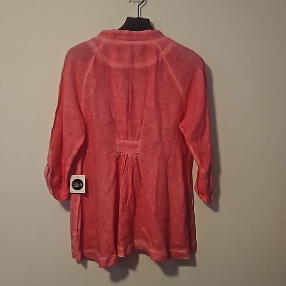 Luii pink button front blouse L New - Picture 7 of 9